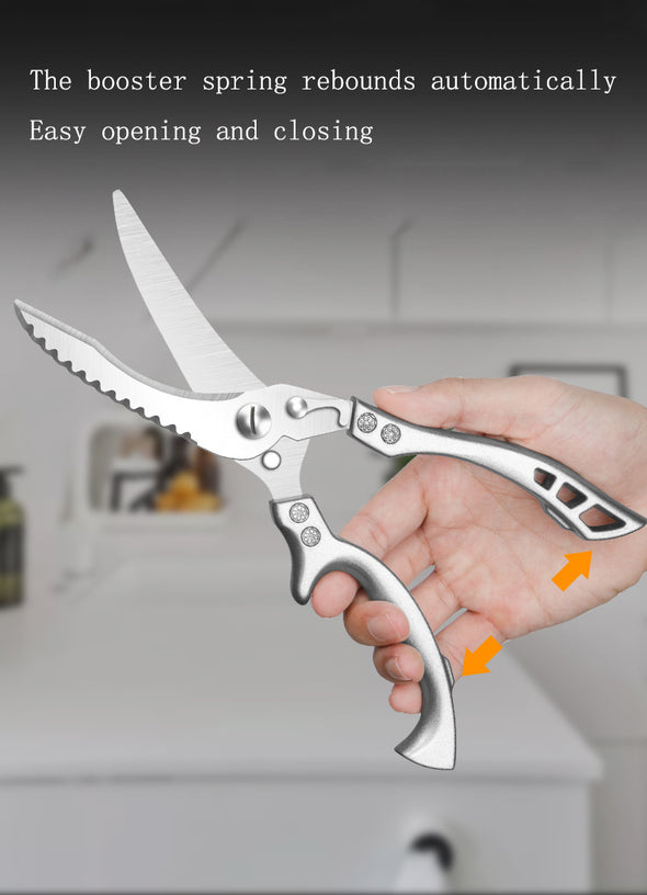Kitchen Multifunctional Scissors Stainless Steel Chicken Bone Cleaver Knife