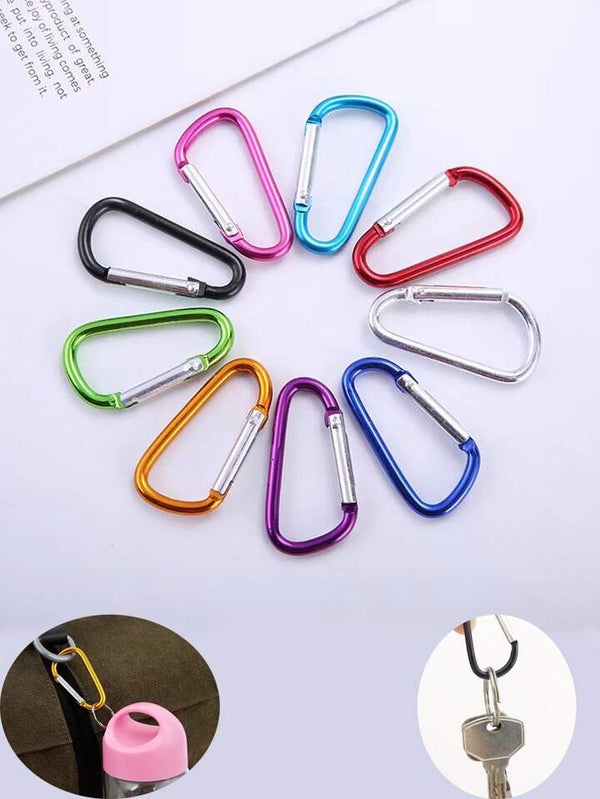 6pcs mixed color carabiners, key ring key chain hooks