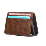 Crocodile Print Magic Wallet Card Case Multi Card Money Clip