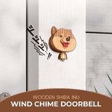 Handmade pure wood Shiba Inu wind chime doorbell🐶🔔