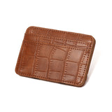 Crocodile Print Magic Wallet Card Case Multi Card Money Clip