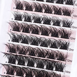 False eyelashes glue-free single cluster thick eyelashes