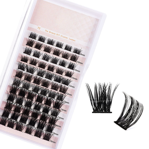 False eyelashes glue-free single cluster thick eyelashes