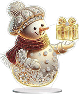 Diamond painted Christmas snowman ornaments 5D