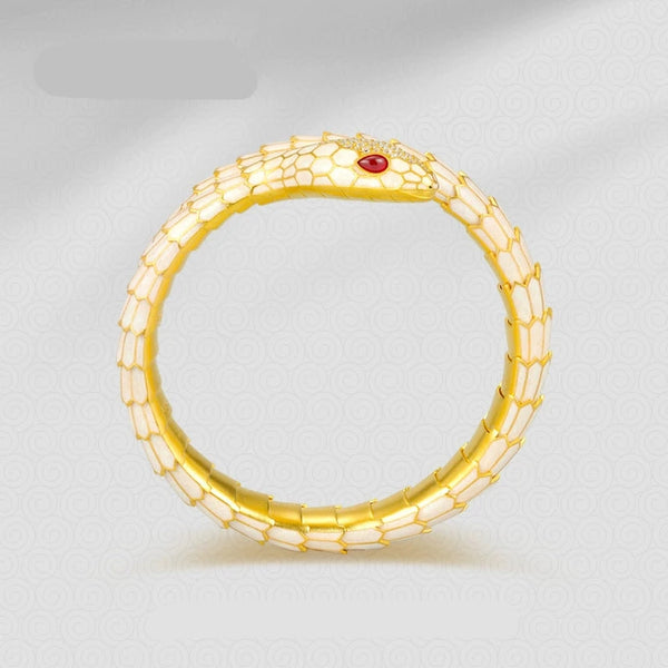 High-grade white snake bracelet female gift