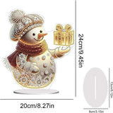 Diamond painted Christmas snowman ornaments 5D