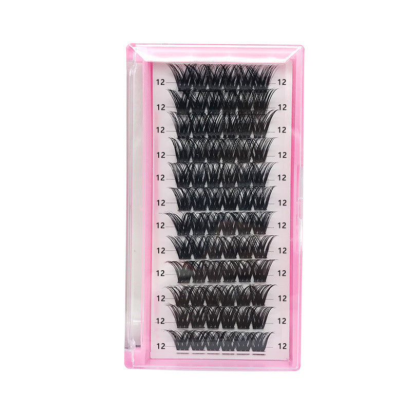 Self-adhesive segmented thin stems false eyelashes