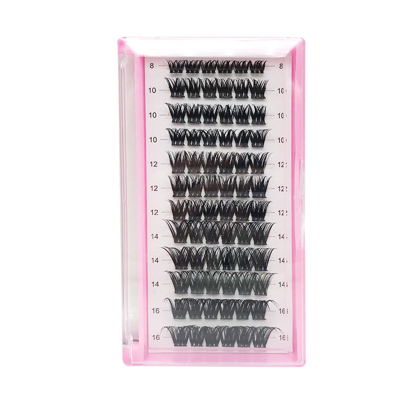 Self-adhesive segmented thin stems false eyelashes