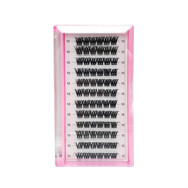 Self-adhesive segmented thin stems false eyelashes