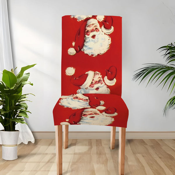 Christmas print chair cover decoration