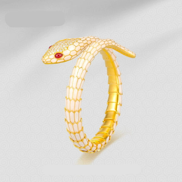 High-grade white snake bracelet female gift