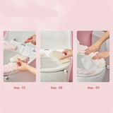 Winter thick household self-adhesive toilet seat cushion