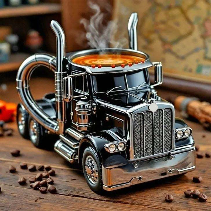 Semi-truck coffee mugs