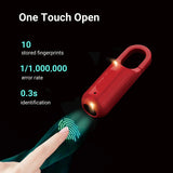 Portable Smart USB Rechargeable Fingerprint Padlock