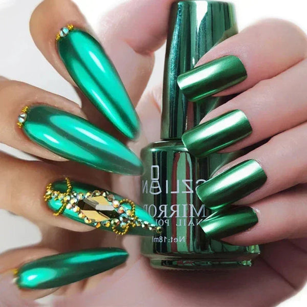 2024 Glamorous Metallic Mirror Chrome Nail Art Polish