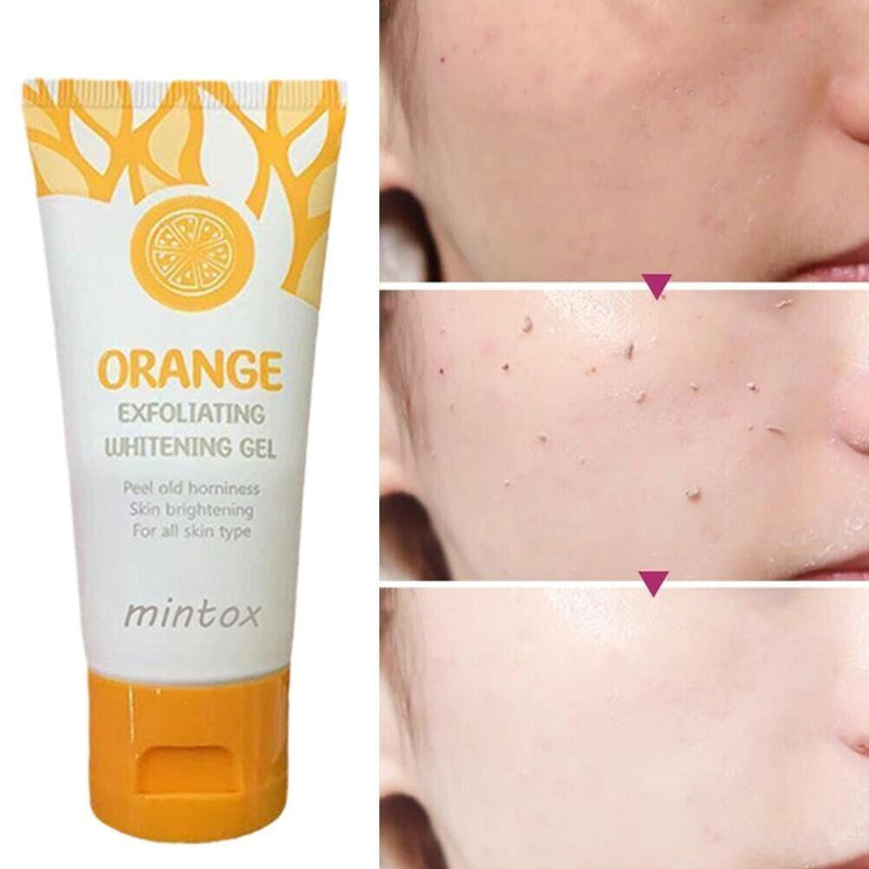 Orange Extract Gel Exfoliating Body Scrub Facial Acne Brighten Skin