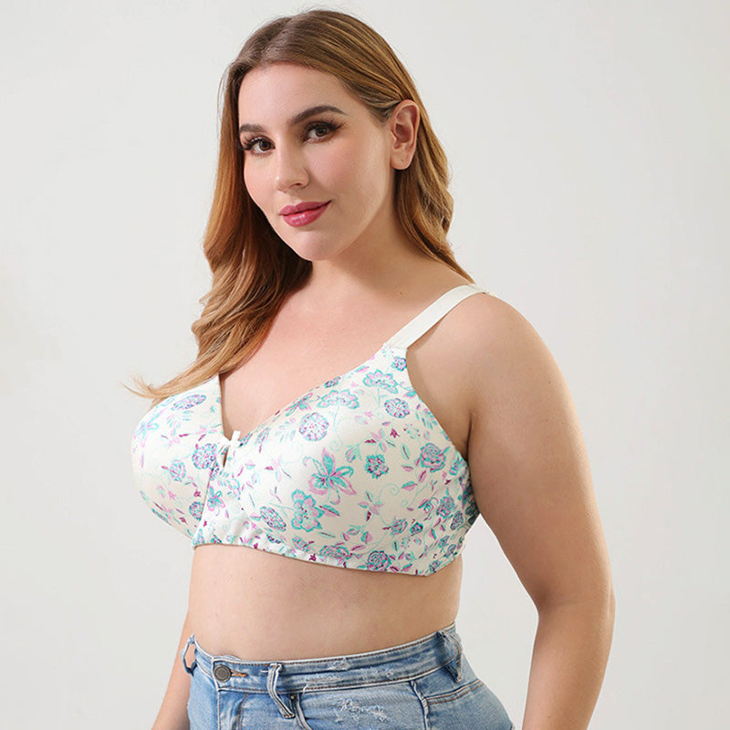 Printed Cotton Push Up Bra