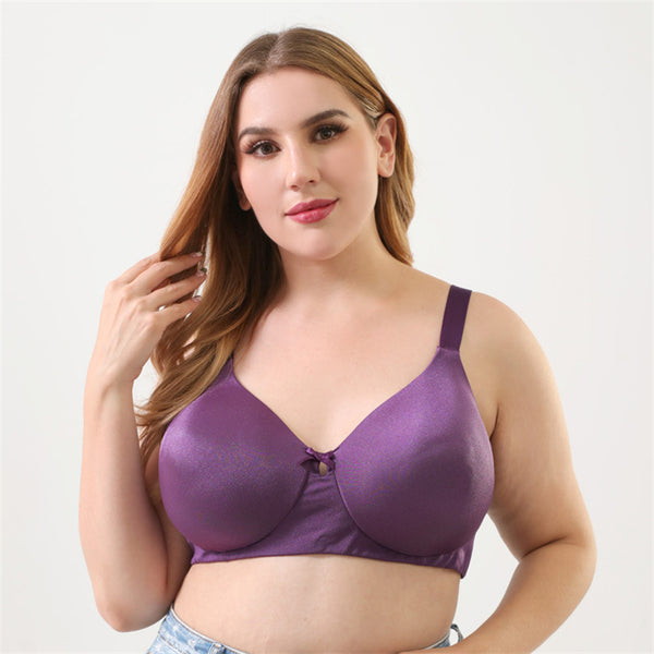 Purple Full Cup Solid Bra