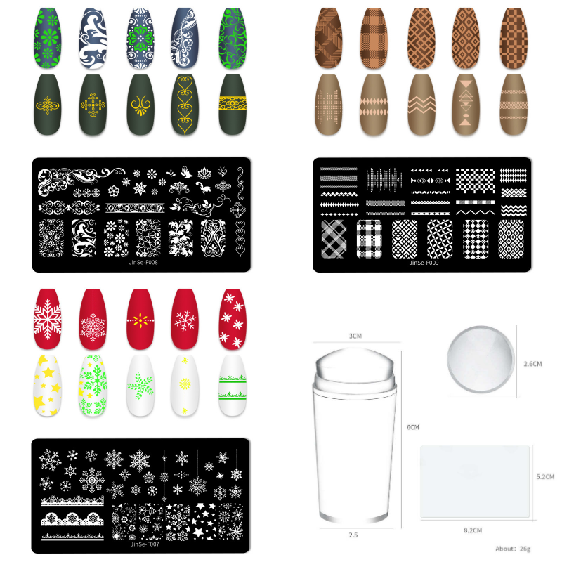 Nail Art Printing Tools + Silicone Stamps