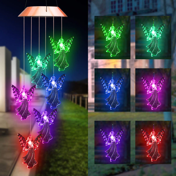 Solar Guardian Angel Wind Chime Light