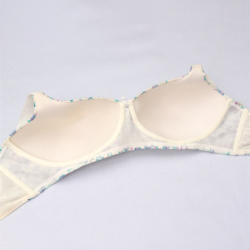 Printed Cotton Push Up Bra