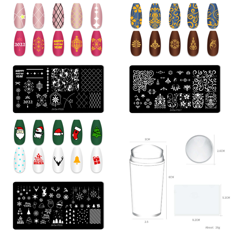 Nail Art Printing Tools + Silicone Stamps