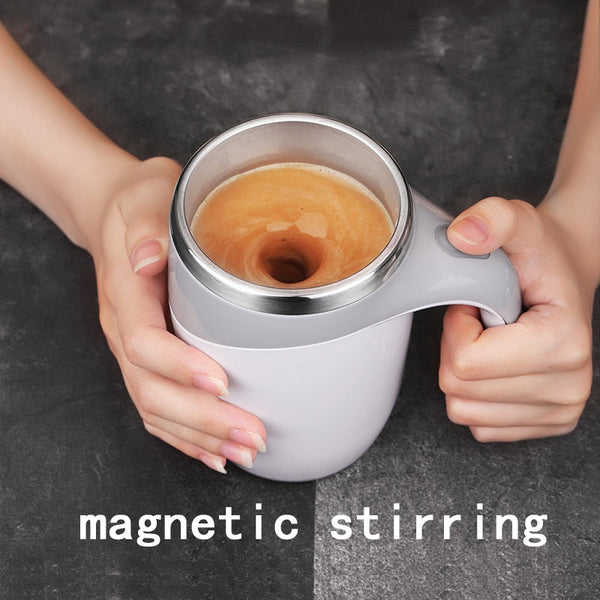 Automatic magnetic stirring coffee cup