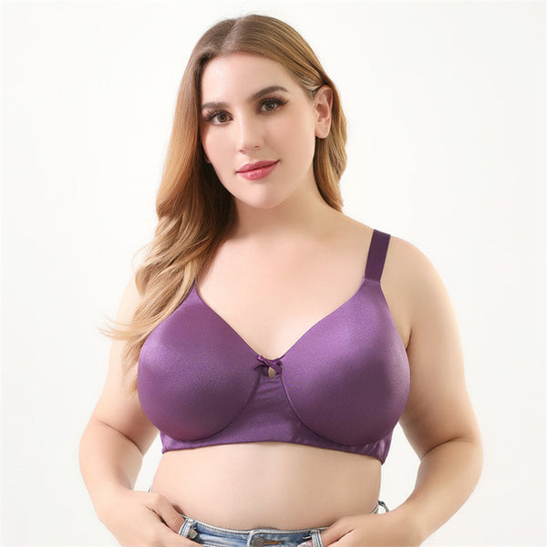 Purple Full Cup Solid Bra