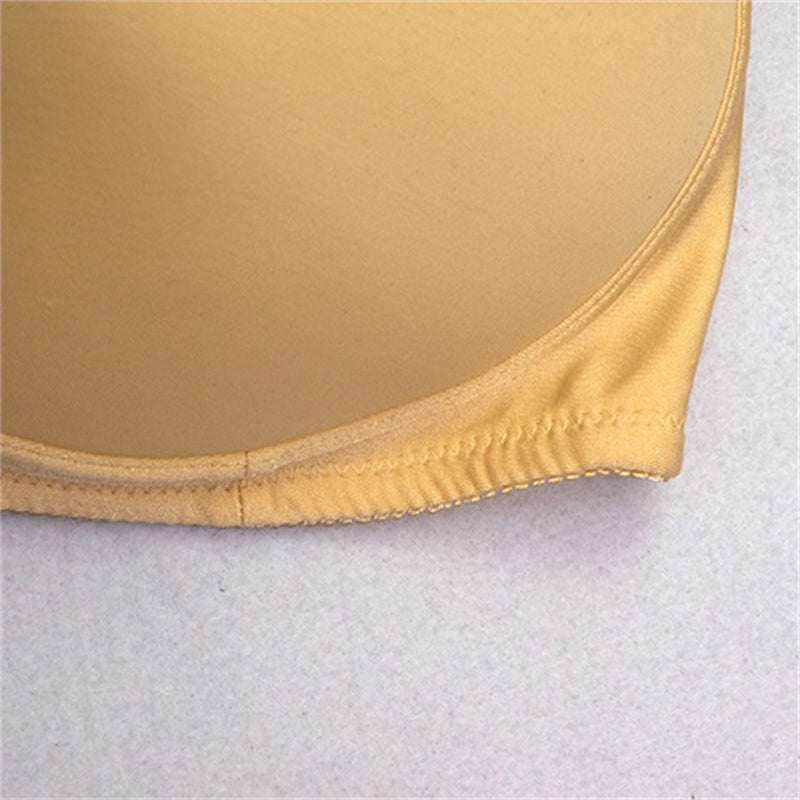 Yellow Push-Up Wide Straps Bra