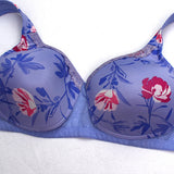 Floral Print Glossy Wireless Bra